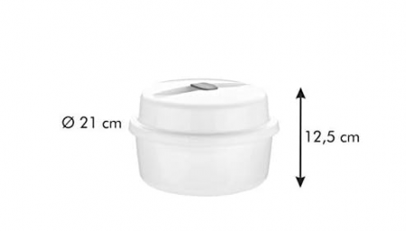 Vas pentru gatit cu abur Tescoma 705010 Purity pentru cuptorul cu microunde, diametru 21 cm, alb [5]