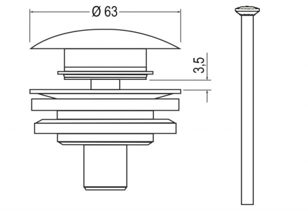 Ventil lavoar click-clack Oxen l172143 [4]