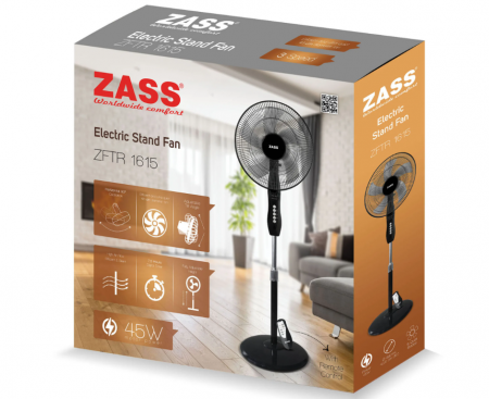 Ventilator cu picior Zass ZFTR 1615, 45 W, 3 viteze [5]