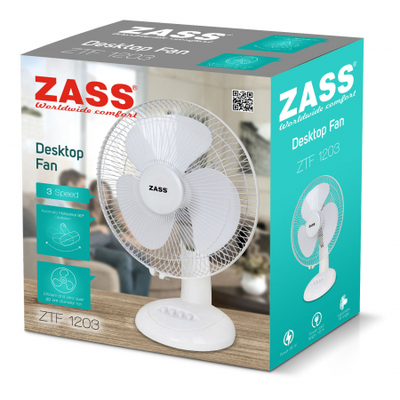 Ventilator de birou Zass ZTF 1203, 35 W, 3 viteze, diametru 33 cm [4]
