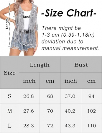 Vestă de damă cu paiete SEAUR, fără mâneci, argintiu, marime S [3]