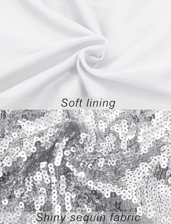 Vestă de damă cu paiete SEAUR, fără mâneci, argintiu, marime S [2]