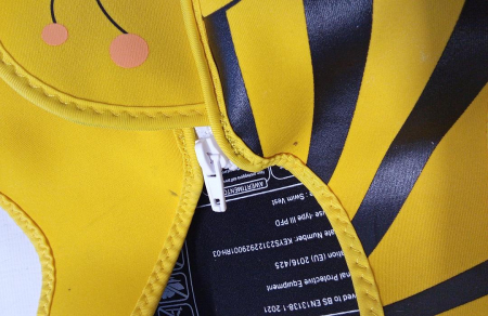 Vesta de inot pentru copii Yabtf, neopren, galben, 2-3 ani [3]