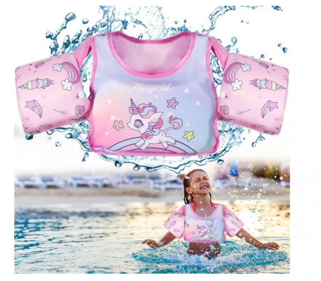 Vesta de înot pentru copii ZPQAODI, Ajutor de înot pentru copii de 2-6 ani, 14-30 kg [0]