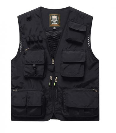 Geci si Veste barbati - Vestă de vânătoare pentru bărbați FEOYA, negru, EU 4XL