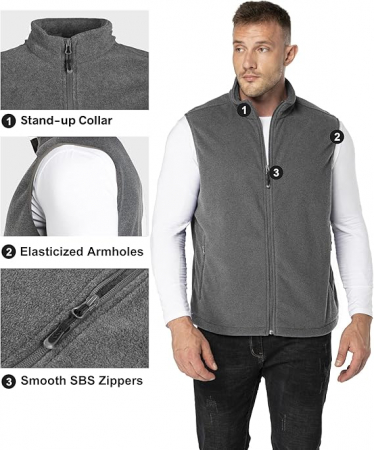 Vesta polar pentru barbati 33,000ft, gri, 4XL [3]