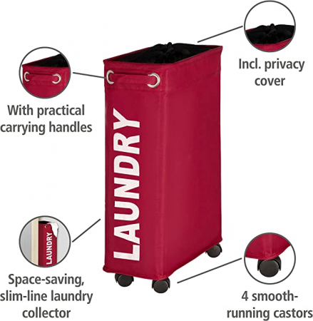 Wenko - coş de rufe roşu din poliester [1]