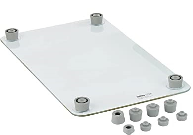 WENKO Farfurie universală de acoperire a sticlei, marmură aurie, 1 buc, capac de bucătărie, 30 x 1,8 x 52 cm, ALB [1]