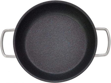 WMF Tigaie (24 cm, oțel inoxidabil, rezistentă la zgârieturi, mânere din oțel inoxidabil, sigură pentru inducție) [2]