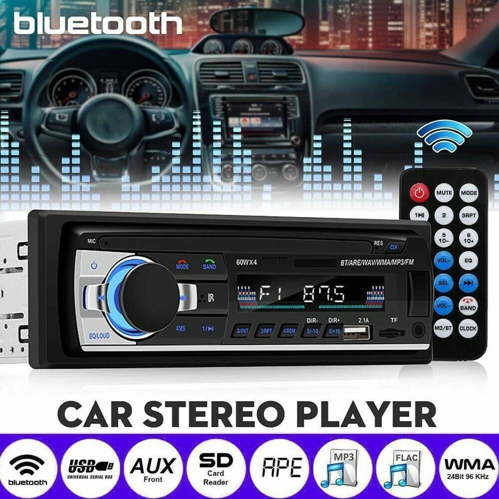 Radio Casetofon Auto 606BT 4 x 15W, Dimensiune 1 Din, Telecomanda, Bluetooth