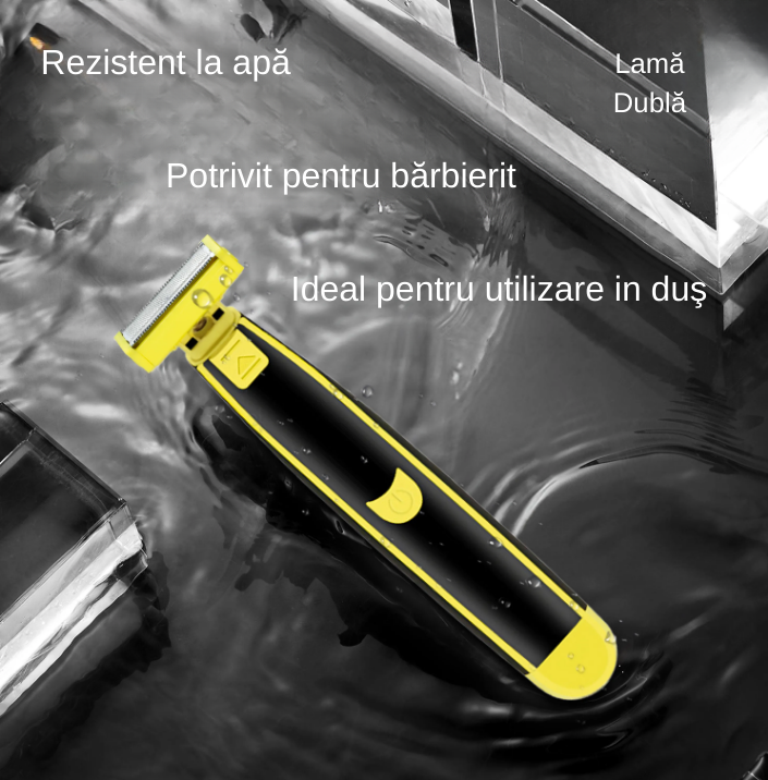 Aparat de Ras Electric Multifunctional, Rezistent la Apa, pentru Intregul Corp si Zona Inghinala, Reincarcabil prin USB, cu 4 Piepteni si Accesorii Incluse [3]
