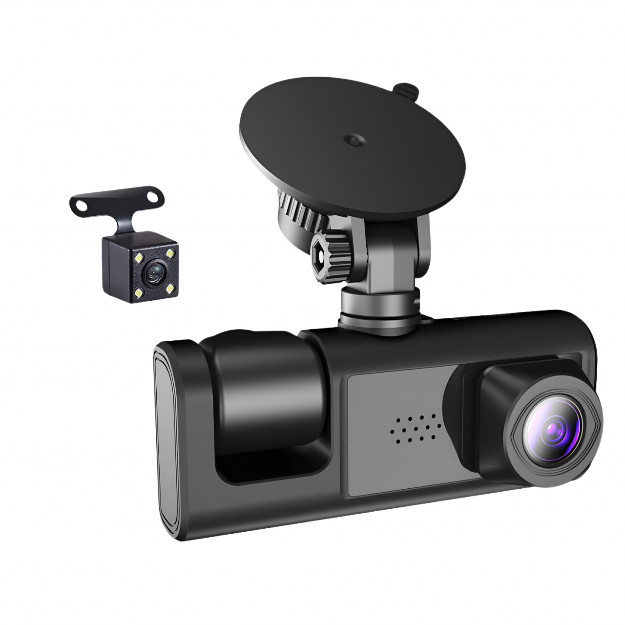 Camera auto DVR Full HD 1080P, unghi 130°, monitor de parcare, senzor de miscare, inregistrare in bucla, design compact, negru [1]