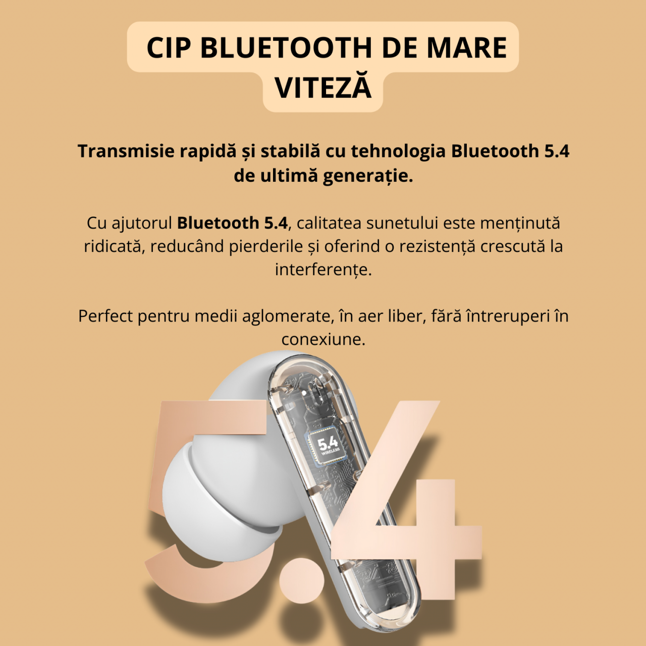 Casti wireless bluetooth 5.4, model M69, 20 ore redare, microfon integrat, 3D stereo, control tactil, design ergonomic, incarcare USB, ideale muzica si apeluri, Negru [5]