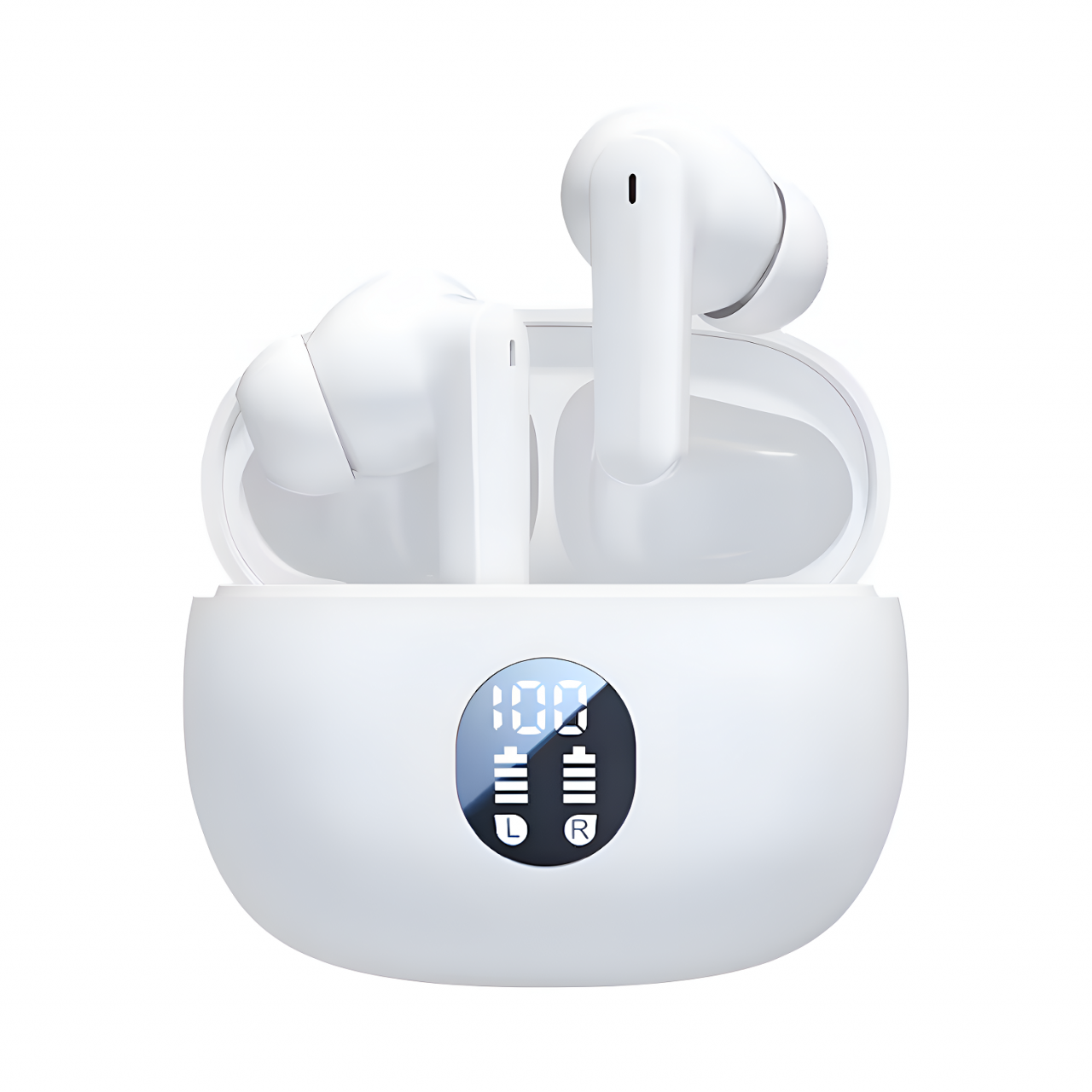 Casti wireless bluetooth 5.4, model M69, 20 ore redare, microfon integrat, 3D stereo, control tactil, design ergonomic, incarcare USB, ideale muzica si apeluri, alb [1]