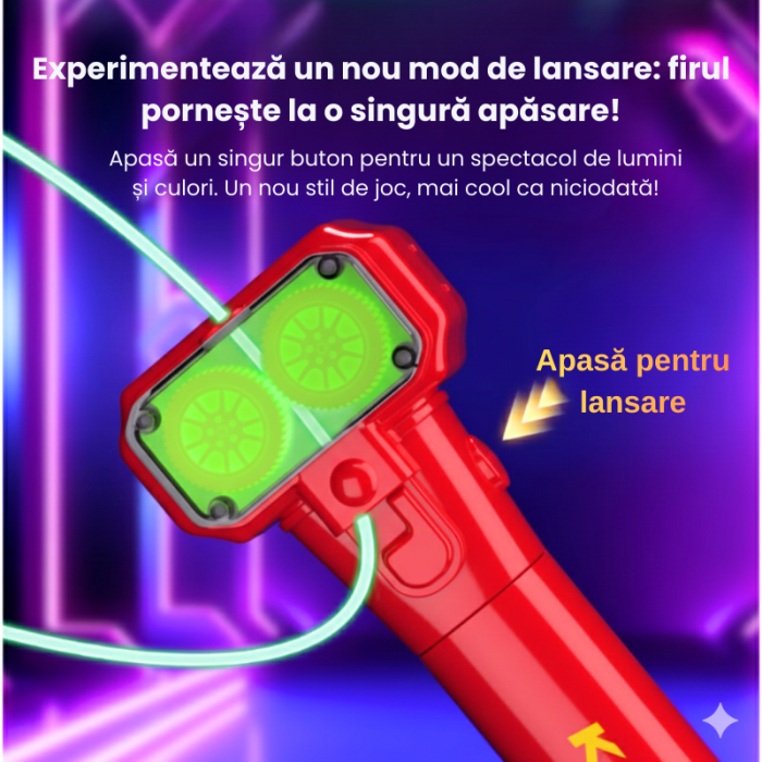 Jucarie Lasso Antigravitationala Interactiva, cu Sfoara Luminoasa, Reincarcabila USB-C, pentru Copii si Adulti, Efect Magic in Aer [3]