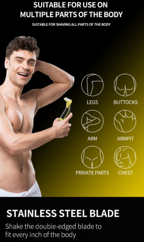 Aparat de Ras Electric Multifunctional, Rezistent la Apa, pentru Intregul Corp si Zona Inghinala, Reincarcabil prin USB, cu 4 Piepteni si Accesorii Incluse [3]