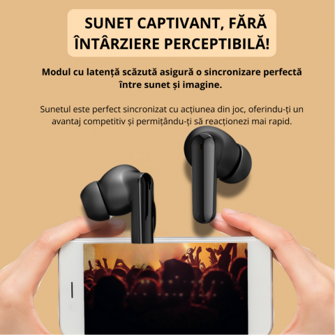 Casti wireless bluetooth 5.4, model M69, 20 ore redare, microfon integrat, 3D stereo, control tactil, design ergonomic, incarcare USB, ideale muzica si apeluri, Negru [5]
