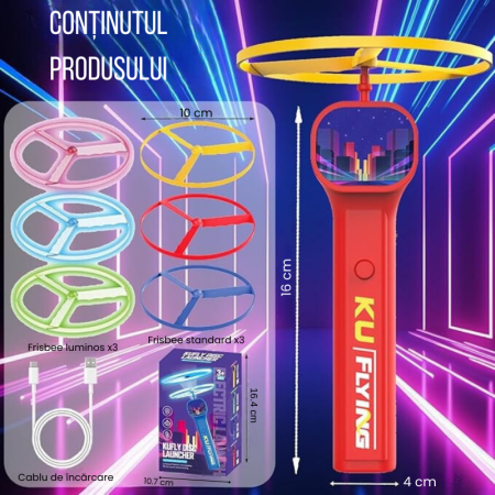 Jucarii - jucarie-frisbee-electrica-lansator-discuri-luminoase