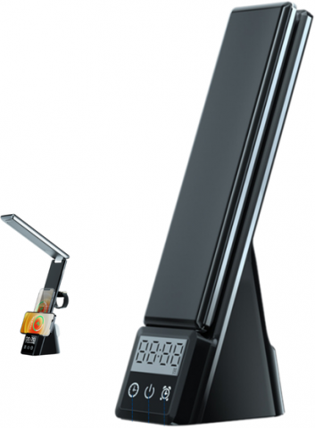 Veioze si lampi - Lampa birou, noptiera 4 in1 smart 15W QI fast charge Wireless, incarcare Telefon, Ceas, Casti, Led, Control Touch, Lumina reglabila, Protectie ochi compatibil, iPhone, Samsung, Huawei, Motorola, Xiaom