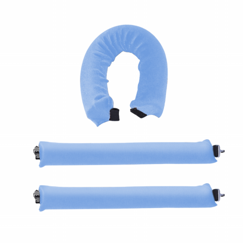 Ondulatoare - Set 3 ondulatoare fara caldura, role din spuma moale, catifea, pentru bucle durabile si naturale, fara deteriorare, albastru