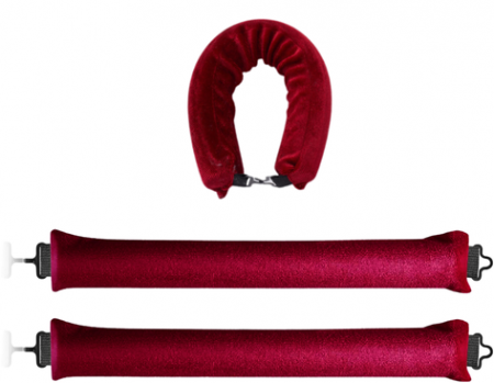 Ondulatoare - Set 3 ondulatoare fara caldura, role din spuma moale, catifea, pentru bucle durabile si naturale, fara deteriorare, Rosu