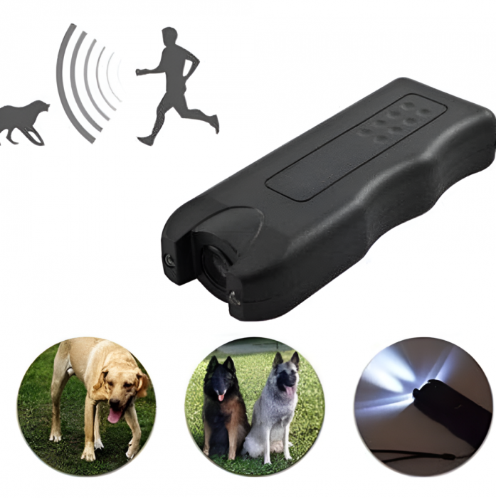 Aparat cu Ultrasunete, Impotriva Cainilor, Raza de Actiune 20m, Negru [4]