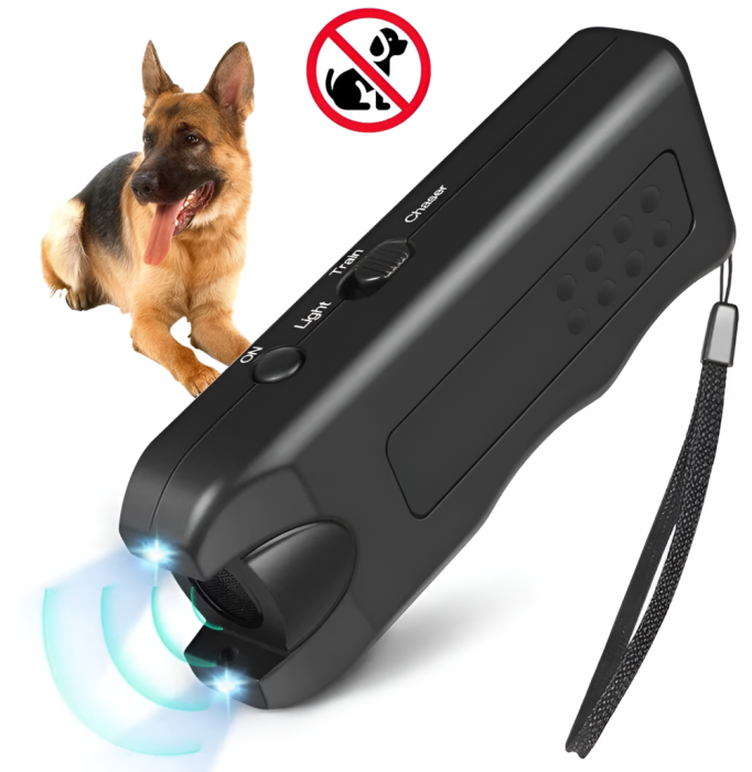 Aparat cu Ultrasunete, Impotriva Cainilor, Raza de Actiune 20m, Negru [5]