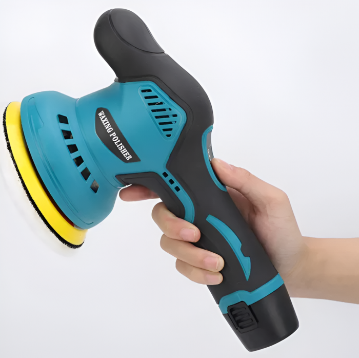 Aparat Polish Auto, 2 Acumulatori 12V, Fara fir, Portabil, 2500-5000 Rpm, 8 Viteze, Albastru/Negru [4]