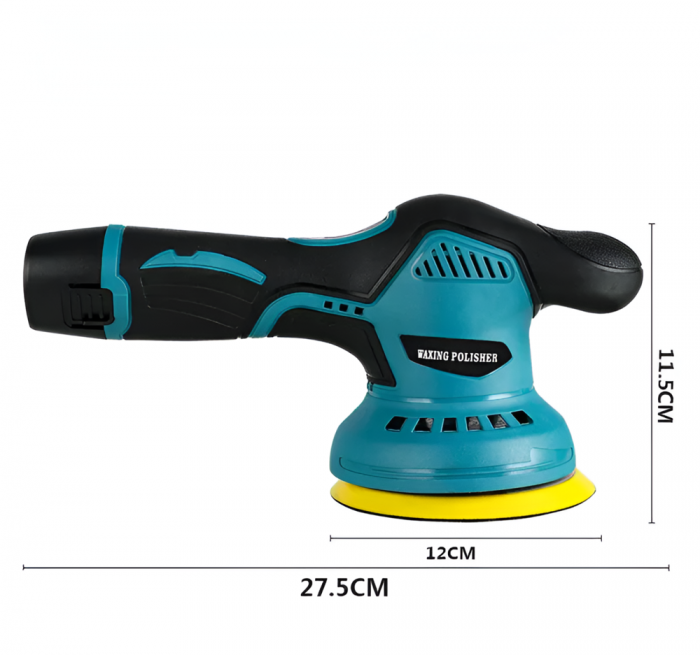 Aparat Polish Auto, 2 Acumulatori 12V, Fara fir, Portabil, 2500-5000 Rpm, 8 Viteze, Albastru/Negru [3]
