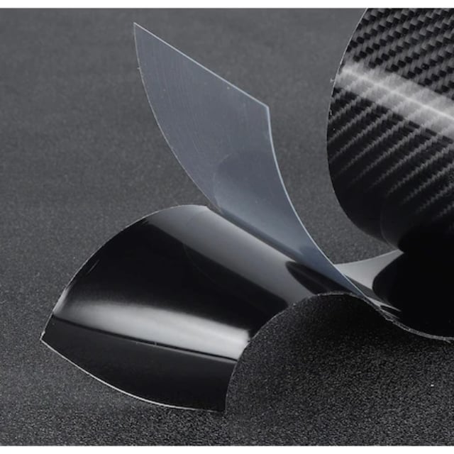 Banda Protectie Auto, din Carbon, Pentru Prag, Usa, Bara, Bord, Impermeabila, Tuning Auto, 7cm x 3m [5]