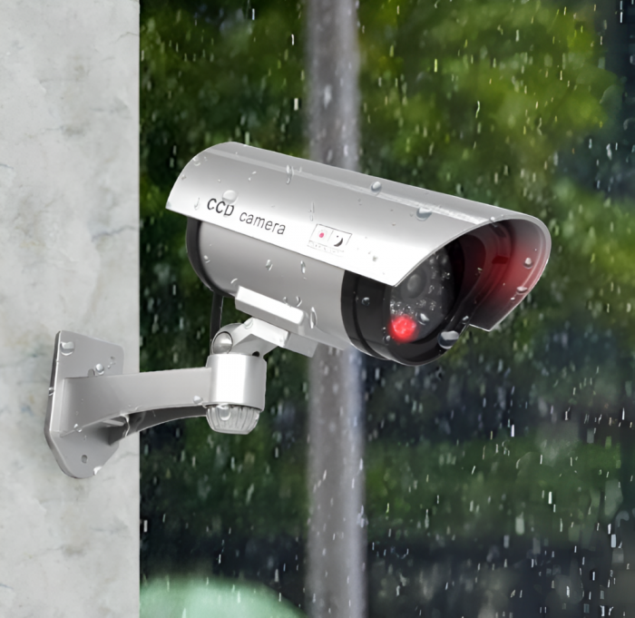 Camera de Supraveghere Falsa, eSimplu®, cu Led de Activitate Intermitent, Rezistenta la Apa, Argintiu [4]