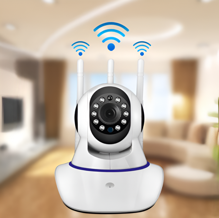 Camera de supraveghere Smart, cu Pan/Tilt 360 grade, Full HD, Utilizare Baby Monitor Wireless Audio Video, Night Vision, Detectarea miscarilor, Two-Way Audio, Alarma sonora si luminoasa [4]
