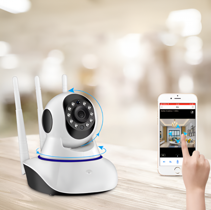 Camera de supraveghere Smart, cu Pan/Tilt 360 grade, Full HD, Utilizare Baby Monitor Wireless Audio Video, Night Vision, Detectarea miscarilor, Two-Way Audio, Alarma sonora si luminoasa [5]