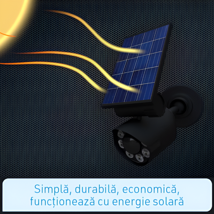 Camera Falsa de Supraveghere cu Senzor de Miscare, Lumina LED, Acumulator, 8 LED-uri Puternice [8]