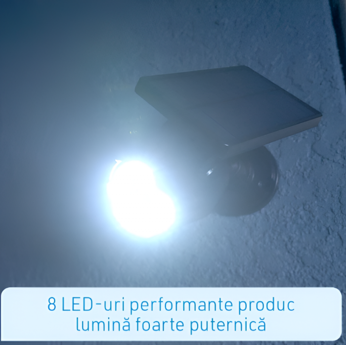 Camera Falsa de Supraveghere cu Senzor de Miscare, Lumina LED, Acumulator, 8 LED-uri Puternice [7]