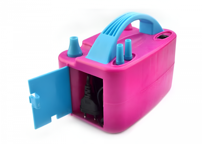 Compresor Profesional pentru Umflat Baloane si Obiecte Gonflabile, Putere 600 W, Alimentare 220 V, Culoare Roz/Albastru [5]