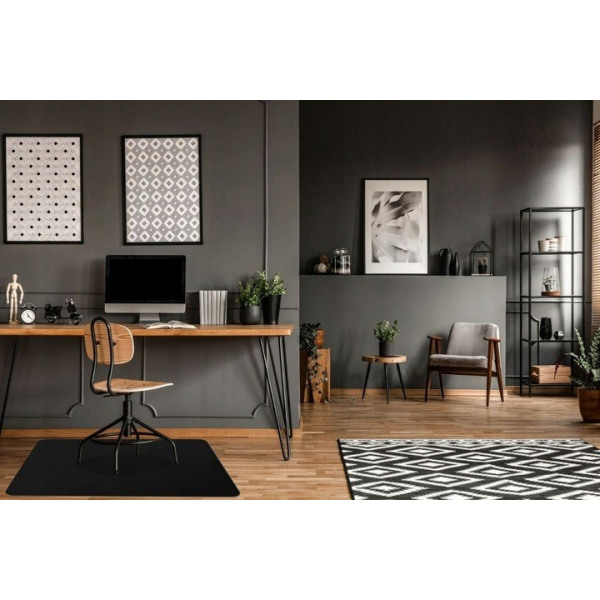 Covoras Protectie Pardoseala, Aspect Mat, Impotriva Zgarieturilor, Negru, 140x100 Cm [8]
