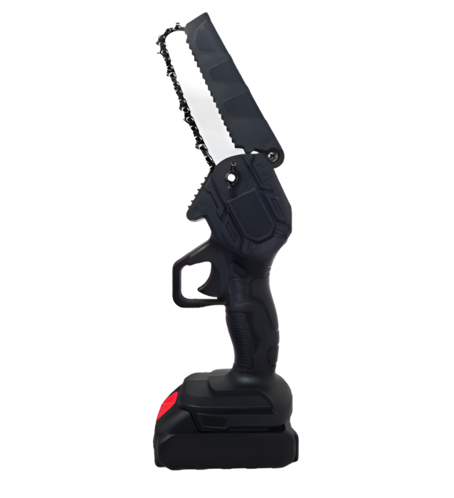 Mini fierastrau 700W cu Lant Electric Portabil, 36 V, 4500mAh, 2 Acumulatori, 2 Lanturi, Negru, Dimensine Lama 11 cm [9]