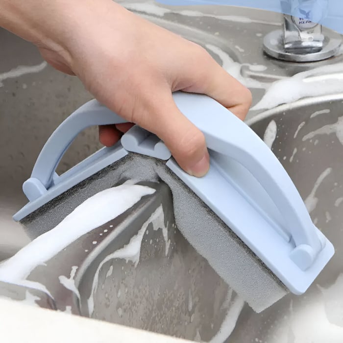 Mini Mop de Curatare, Tip Perie, cu Burete, Pliabil, Ergonomic, Albastru [7]