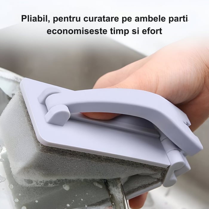 Mini Mop de Curatare, Tip Perie, cu Burete, Pliabil, Ergonomic, Albastru [4]