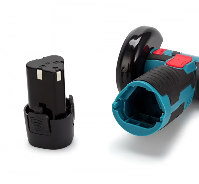 Mini Polizor Flex Unghiular Portabil,  2 acumulatori 12V, 750W, 1500 mAh, 19500 rpm, 2 discuri 76 mm, Autonomie Mare, Verde/Negru [12]