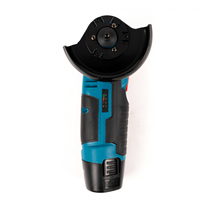 Mini Polizor Flex Unghiular Portabil, 2 Acumulatori 12V, 1500W, 3000 mAh, 19500 rpm, 6 Discuri Incluse, Cutie de Transport, Autonomie Mare, Verde/Negru [7]