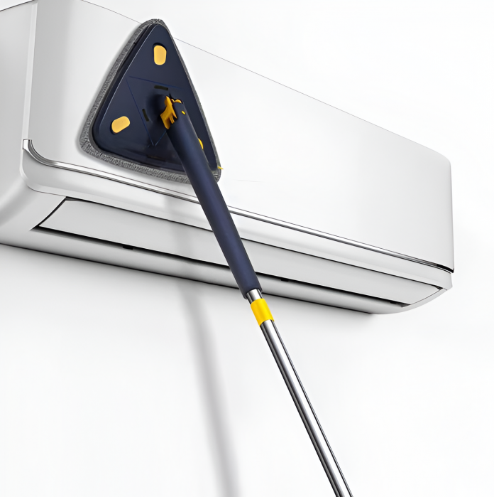 Mop cu Cap Triunghiular + 2 Rezerve, Rotativ, Telescopic, Curatare Usoara, Lungime Maxima 127 cm [6]