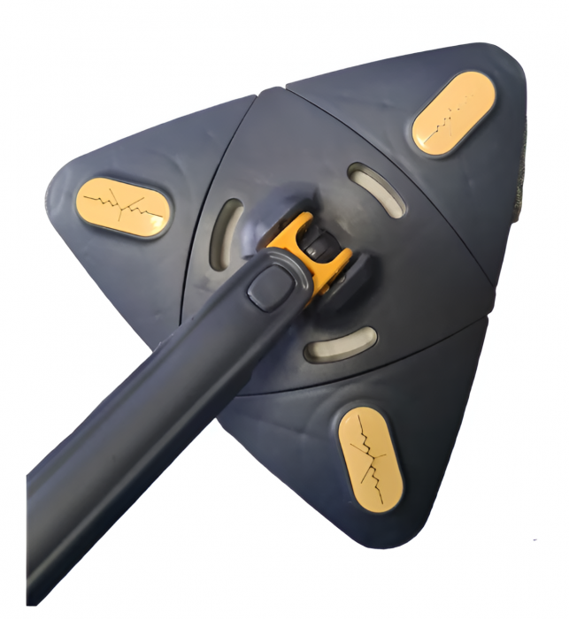 Mop cu Cap Triunghiular + 2 Rezerve, Rotativ, Telescopic, Curatare Usoara, Lungime Maxima 127 cm [4]