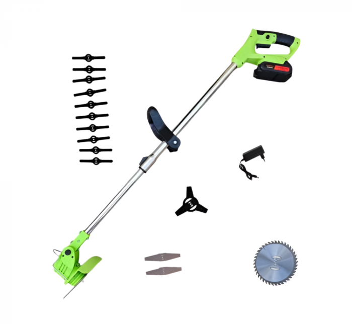 Motocoasa electrica cu Acumulator de 36 V, Accesorii Incluse, 4000 mAh, 18000 RPM, Verde [7]