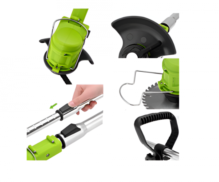 Motocoasa electrica cu Acumulator de 36 V, Accesorii Incluse, 4000 mAh, 18000 RPM, Verde [3]