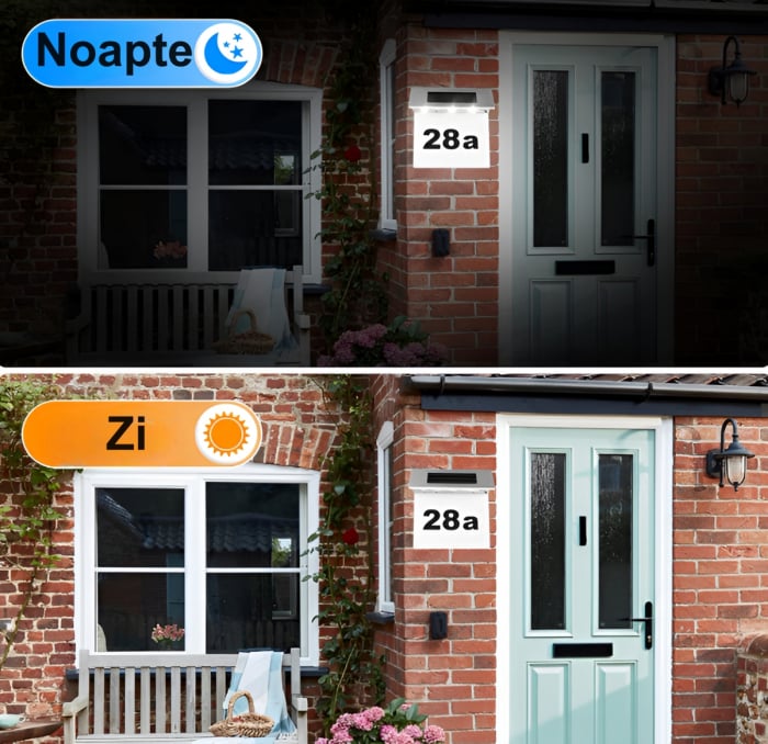 Numar Casa cu Lampa Solara, cu iluminare LED , 12 lm, AA 1.2V [4]