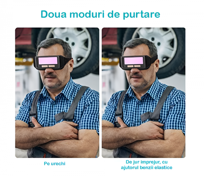Ochelari de Sudura, cu Inchidere Automata si Incarcare Solara, Negru [8]