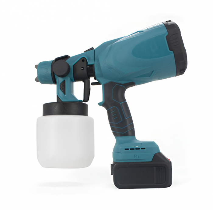 Pistol de Vopsit Electric Profesional, Fara Fir, 120W, 21V, Cu 2 Baterii Li-Ion, capacitate 800 ml [6]