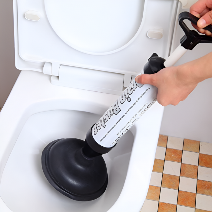 Pompa cu Aer Comprimat pentru Desfundat Tevi Infundate de Chiuveta, Cada, Dus, WC, 2 Ventuze [6]